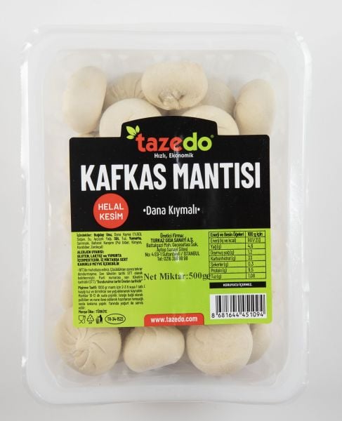 Tazedo Dana Kıymalı Kafkas Mantısı 500 Gr