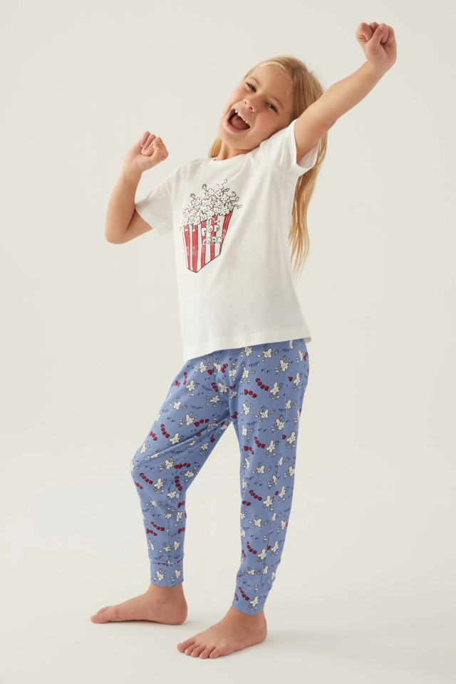 Roly Poly 3415-G Kız Çocuk Kısa Kol Pijama Takım
