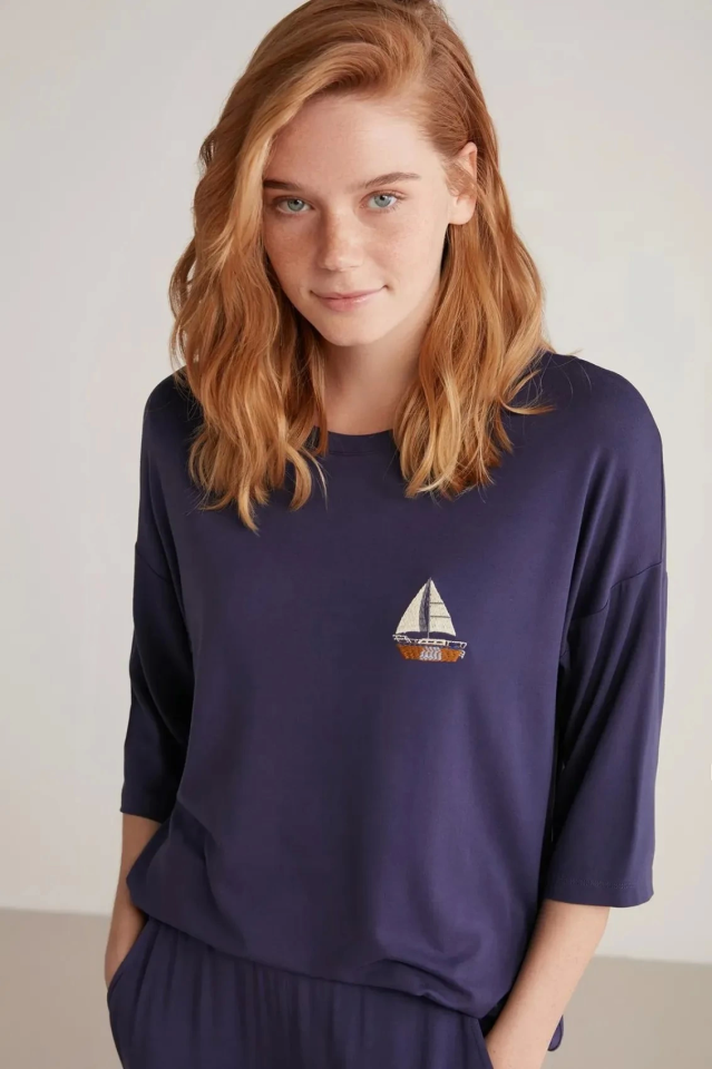 Nautıca W602 Kadın Uzun Kollu Pijama Takımı