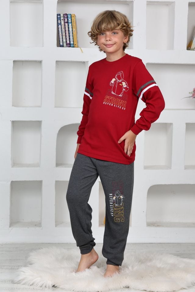 Kapitex 5141 Erkek Çocuk Uzun Kol Pijama Takımı
