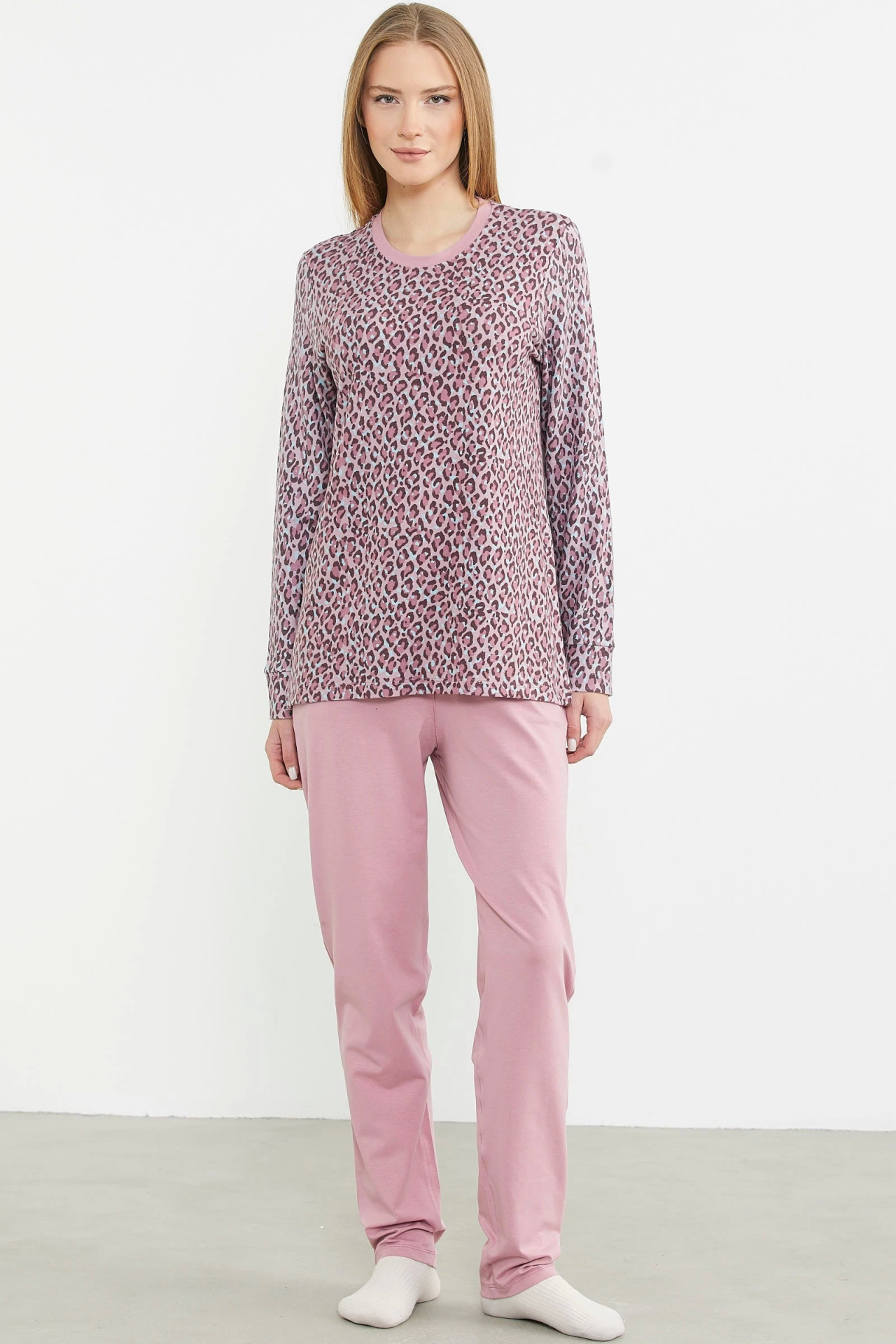 Sementa 76413 Leopar Kombinli Pijama Takımı