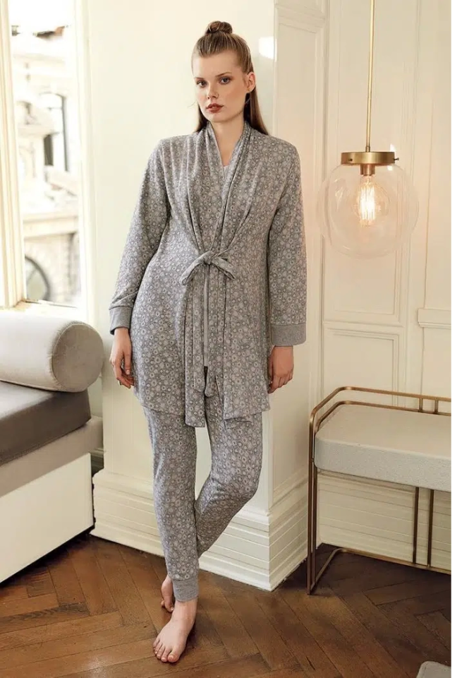 Artış 11301 Kadın Sabahlıklı Pijama Takımı