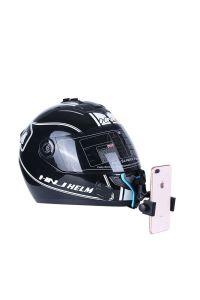 Kask Alt Çene Bağlantı Aparatı ve Kayışı Aksiyon Kamera ve Telefon Tutucu Set Siyah Mavi