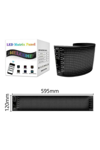 Tır Kamyon Uyumlu 60 cm Led Matrx RGB Panel Kumandalı 4 Mt Kablolu