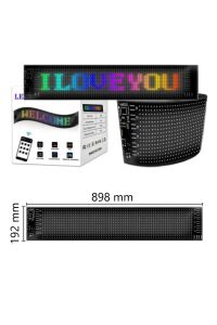 90 Cm İşyeri Tır Kamyon Otobüs Uyumlu Rgb Led Panel 19,2x89,8cm Ölçü 16x96 Led Sayısı Kumanda +Kablo