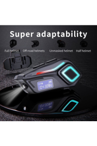 FM Radyolu Fener Işık Özellikli Kask Kulaklık Su Geçirmez Bluetooth 5.4 Motosiklet Kask Kulaklığı