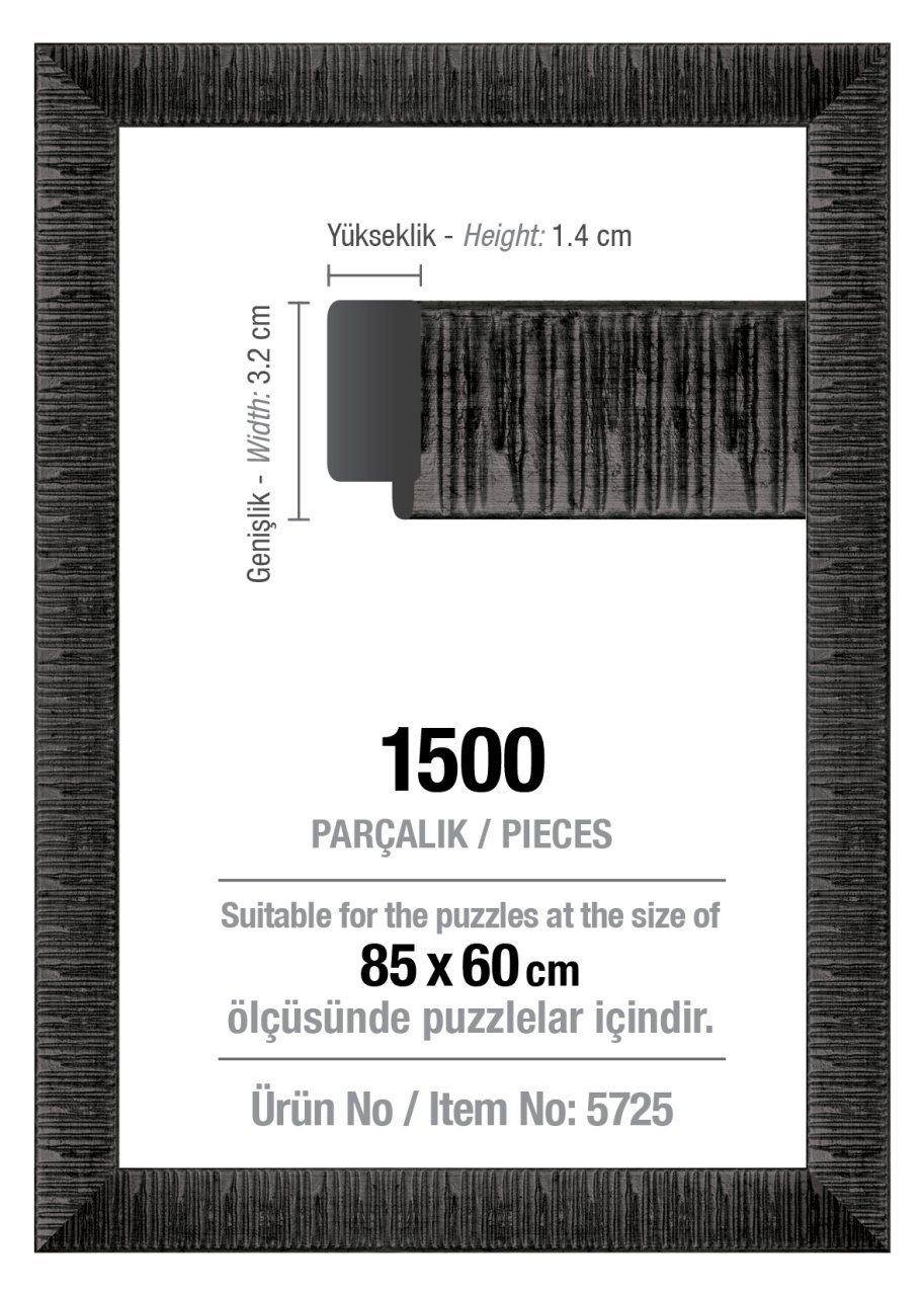 Puzzle Çerçevesi 1500'lük Siyah Çerçeve (30 mm)