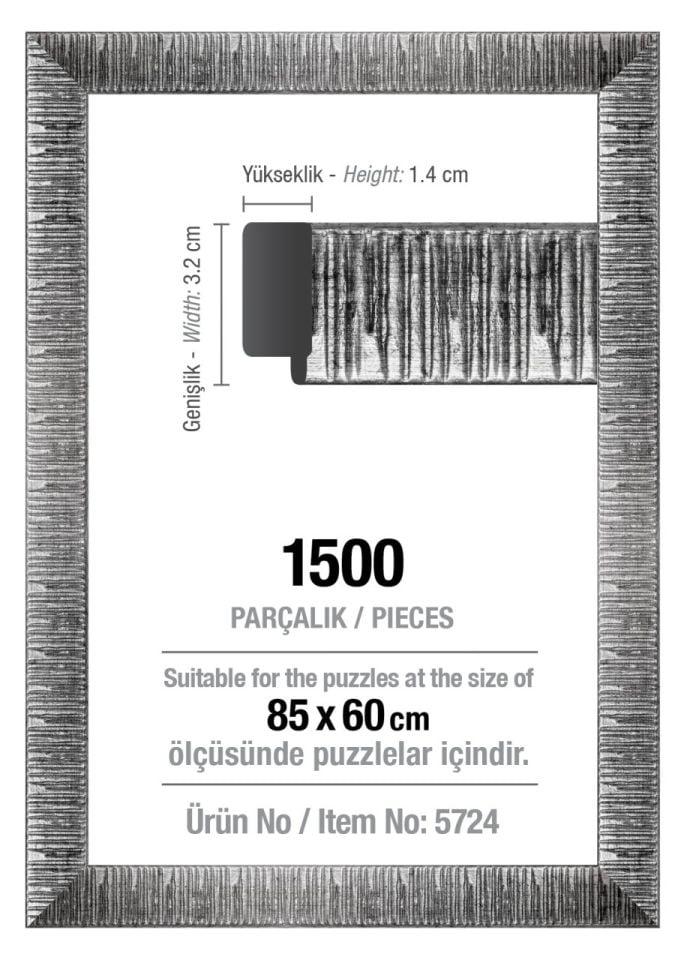 Puzzle Çerçevesi 1500'lük Gümüş Çerçeve (30 mm)