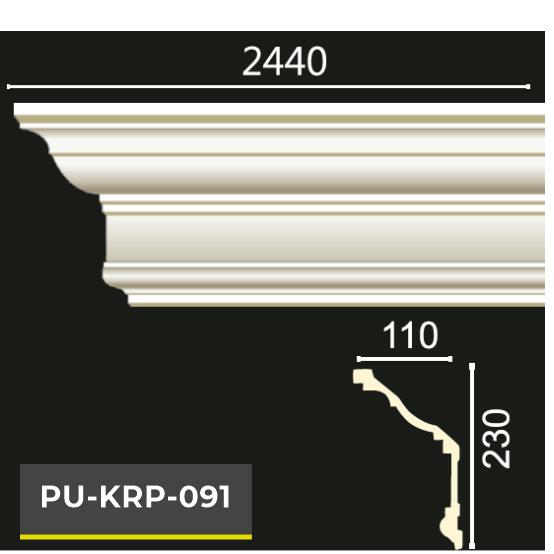 PU-KRP-091 POLİÜRETAN DEKORATİF DÜZ KARTONPİYER