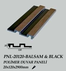 PNL-20120-BALSAM&BLACK Polimer Duvar Paneli 20X120X2900mm