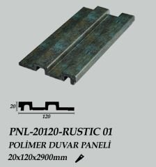 PNL-20120-RUSTIC 01 Polimer Duvar Paneli 20X120X2900mm