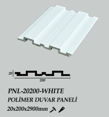 PNL-20200-WHITE Polimer Duvar Paneli 20X200X2900mm