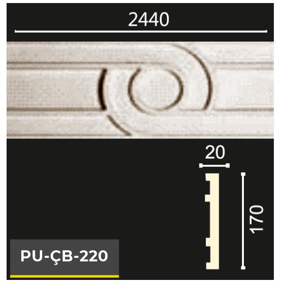 PU-ÇB-220 Poliüretan Dekoratif Bordür