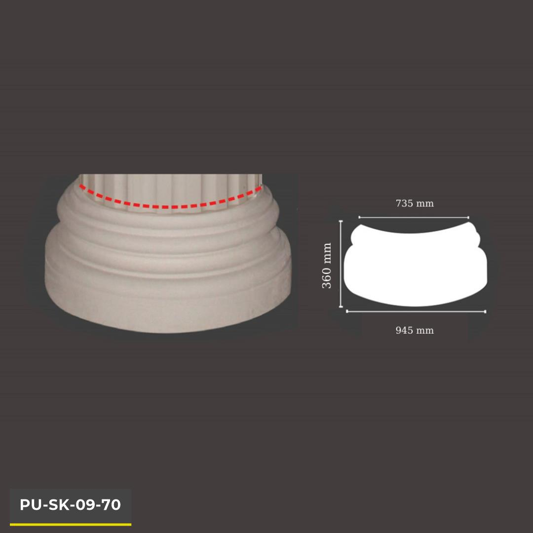 PU-SK-09-70 Poliüretan Dekoratif Sütun Başlık