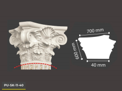 PU-SK-11-40 Poliüretan Dekoratif Sütun Başlık