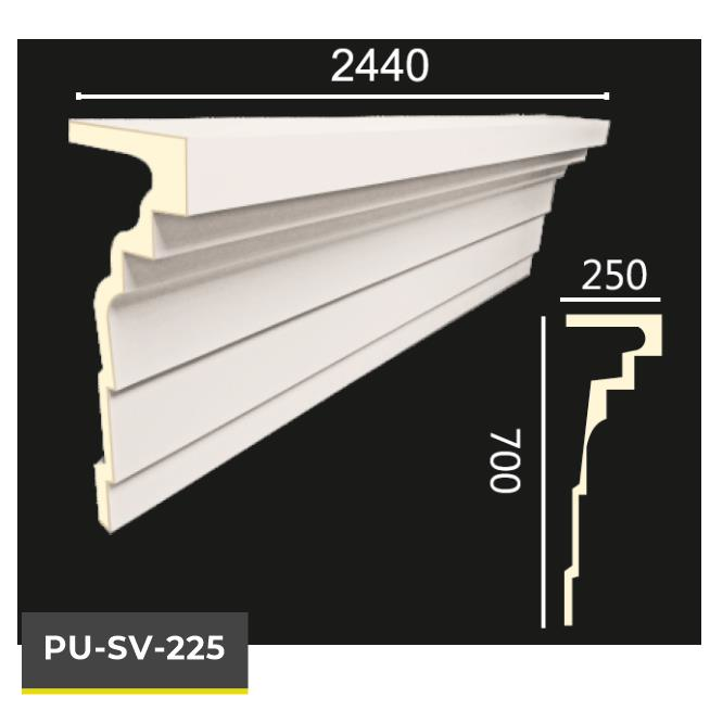 PU-SV-225 Poliüretan Dekoratif Dekor Profil