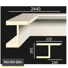 PU-SV-224 Poliüretan Dekoratif Dekor Profil