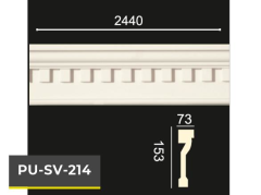 PU-SV-214 Poliüretan Dekoratif Dekor Profil