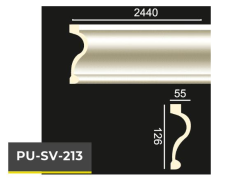 PU-SV-213 Poliüretan Dekoratif Dekor Profil