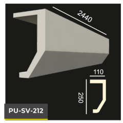 PU-SV-212 Poliüretan Dekoratif Dekor Profil