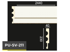 PU-SV-211 Poliüretan Dekoratif Dekor Profil