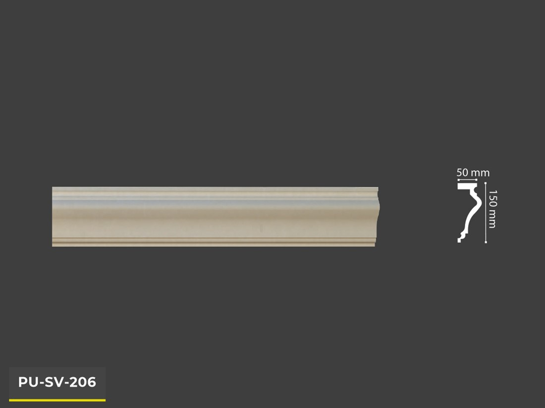 PU-SV-206 Poliüretan Dekoratif Dekor Profil