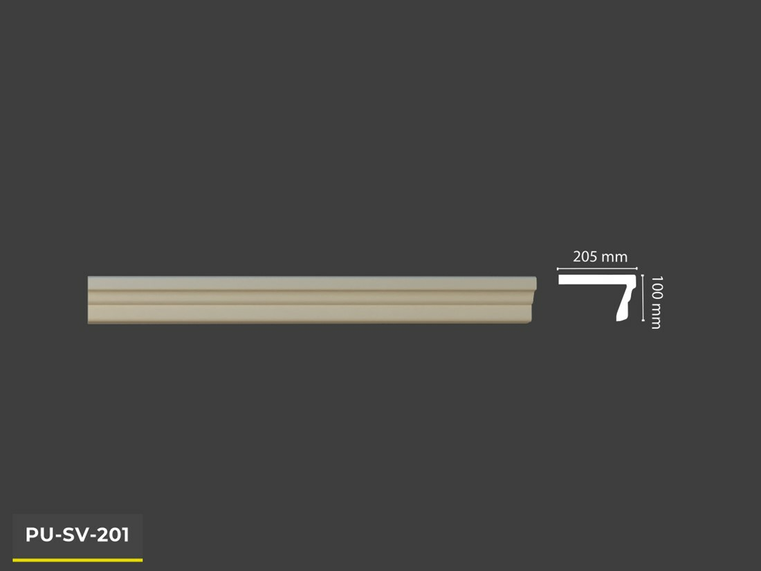 PU-SV-201 Poliüretan Dekoratif Dekor Profil