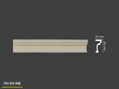 PU-KS-108 Poliüretan Dekoratif Dekor Profil