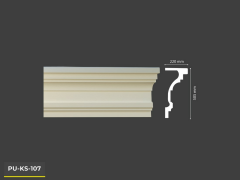 PU-KS-107 Poliüretan Dekoratif Dekor Profil