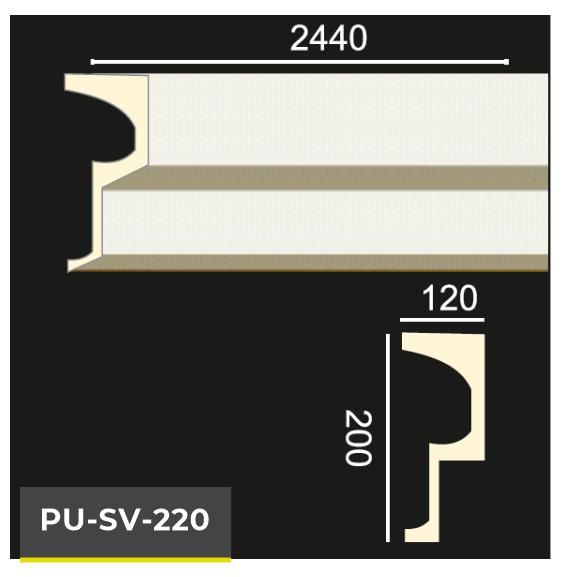 PU-SV-220 Poliüretan Dekoratif Dekor Profil