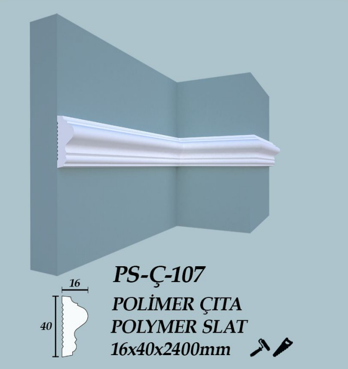 PS-Ç-107 Polimer Çıta 16X40X2400mm