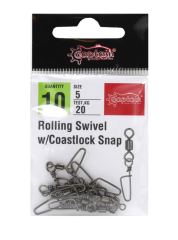 Captain 5032 Coastlock Klips 10'lu Paket Black Nikel