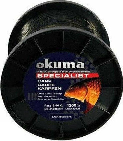 Okuma Carp 1200 mt 25,00 lb 11,36 kg 0,40 mm Camou Misina