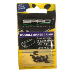 SPRO Matte Black Double Brass Crimp 0.7x1.5x6.0 Sıkma Burcu 17 Ad