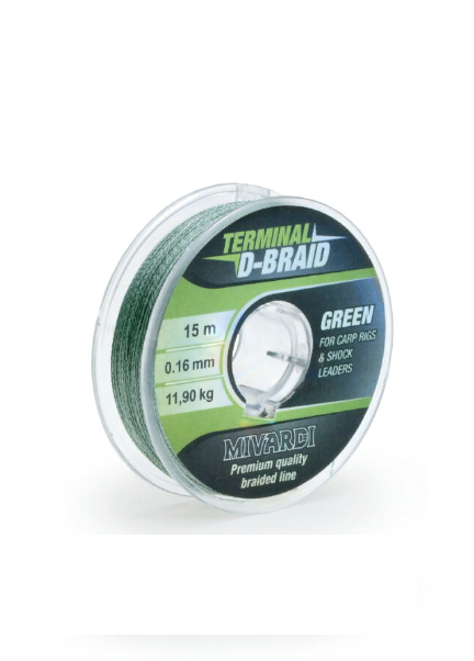 Mivardi Terminal D-Braid - Green 0,26 mm 15 m Rig İpi Shockleader