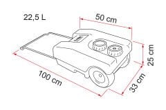 FIAMMA Roll-Tank 23 F Mavi Karavan Temiz Su Tankı