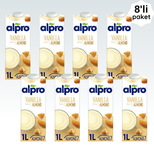 Alpro Vanilya Badem Sütü 1 lt x 8 Adet