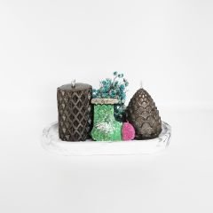 Mum Seti No1 / Beton Tabaklı