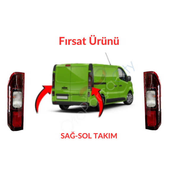 Renault Trafic Sağ + Sol Arka Stop Lambası Takımı 2014-2019