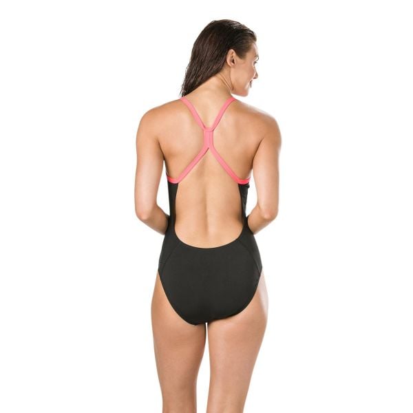 Speedo Bayan Mayo plmt Digi Rlbk Af Black/Orange 8-08361C892