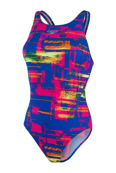 SPEEDO KADIN ANTRENMAN MAYOSU PLMT ALV DIG PNL RCBR AF BLU/PNK 8-09015G631 YZM UK BEDEN