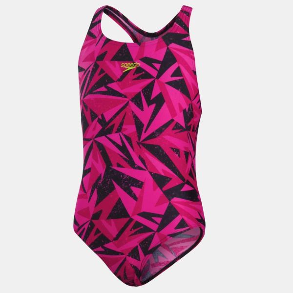 SPEEDO KIZ ÇOCUK ANTRENMAN MAYOSU HYPER BOOM LOGO MDLT JF PNK/BLK 8-12858G720