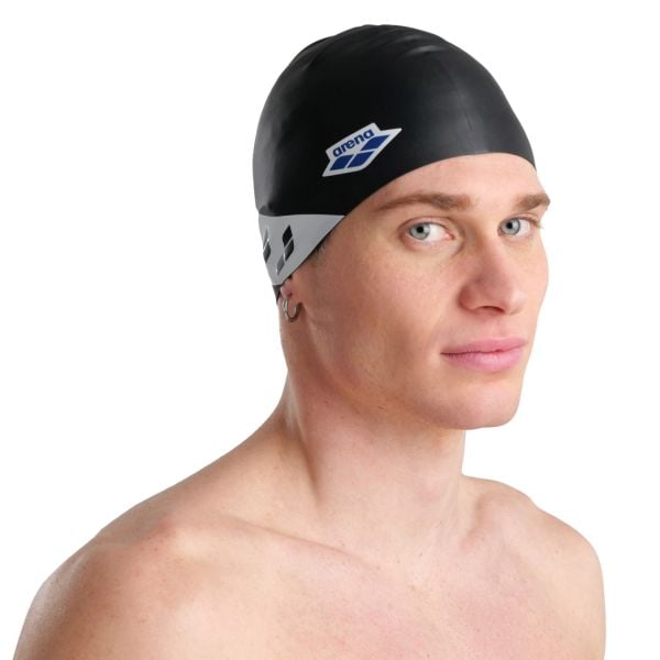 ARENA SİYAH YÜZÜCÜ SİLİKON BONE ICONS TEAM STRIPE CAP 001463111