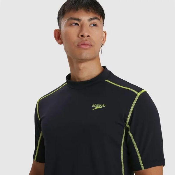 SPEEDO ERKEK UV KORUMALI ÜST TECH SS RASH TOP AM BLKLIME 8-13495G604