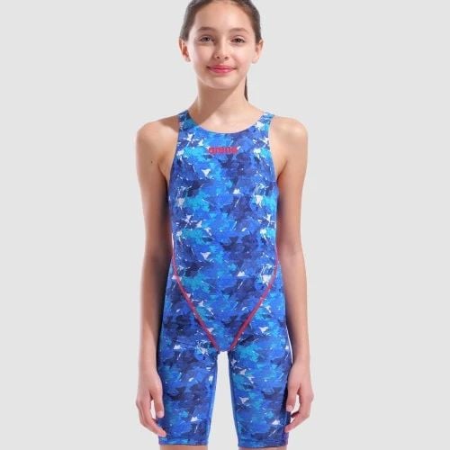 ARENA KIZ ÇOCUK YARI KARBON YARIŞ MAYOSU POWERSKIN ST NEXT LE OB JR OPEN BACK 006350204