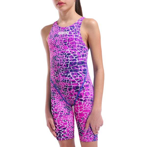 ARENA KIZ ÇOCUK YARI KARBON YARIŞ MAYOSU POWERSKIN ST NEXT LE OB JR OPEN BACK 006350206