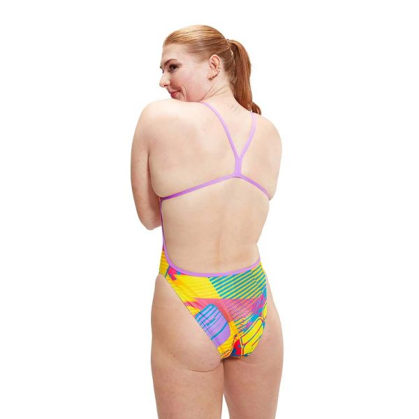 SPEEDO KADIN YÜZÜCÜ MAYOSU LOV DIGI VBK AF PINK YEL 8-1284316625 YZM