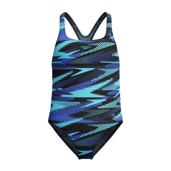SPEEDO KIZ ÇOCUK YÜZÜCÜ MAYOSU HYPERBOOM ALV MDLT JF BLUE 8-00372818291