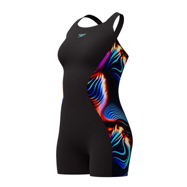 SPEEDO KADIN YÜZÜCÜ MAYOSU DIGITAL PRT AF LEGSUIT BLACK 8-00494418169