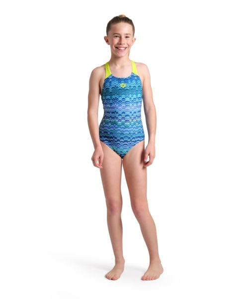 ARENA KIZ ÇOCUK YÜZÜCÜ MAYO GIRL'S ARENA ONDULATION SWIMSUIT SWIM PRO BACK 008168177